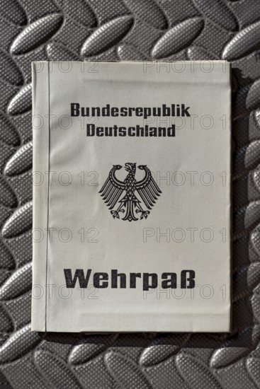 Official military passport, ID card for military service soldiers, military passport of the Federal Republic of Germany from 1976, period of the Cold War, Germany