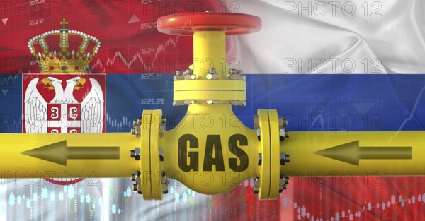 Russian gas export pipeline to Serbia. Gas exports from Russia to Serbia on financial chart