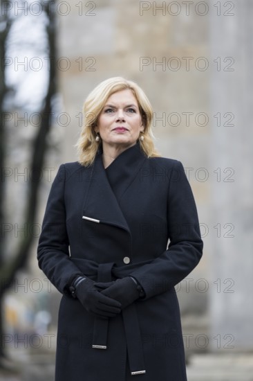 Julia Klöckner (President of the German Bundestag) in front of the Neue Wache after laying the wreath on Memorial Day in the Central Memorial of the Federal Republic of Germany for the Victims of War and Tyranny. Berlin, 16.11.2025
