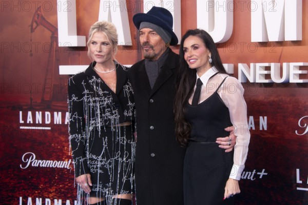 Billy Bob Thornton, Demi Moore, Ali Larter (cast), LANDMAN, red carpet for the European premiere of the second season of the Paramount+ series at ZOO PALAST, Berlin, 14.11.2025