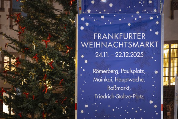 The Frankfurt Christmas Market will take place from 24.11.2025 to 22.12.2025 at several locations in the city center, Frankfurt am Main, Hesse, Germany