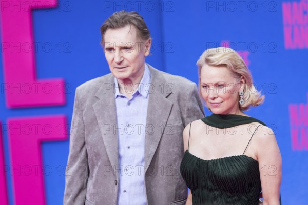 Liam Neeson and Pamela Anderson at the film premiere of The Naked Gun at the UCI Luxe East Side Gallery, Berlin, 24.07.2025