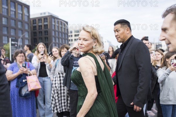 Pamela Anderson attends the film premiere of The Naked Gun at the UCI Luxe East Side Gallery, Berlin, 24.07.2025