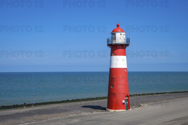 Westkapelle, Zeeland, Netherlands - Lighthouse Westkapelle, lighthouse 't Lage Licht. The lighthouse on the dyke is also called Noorderhoofd