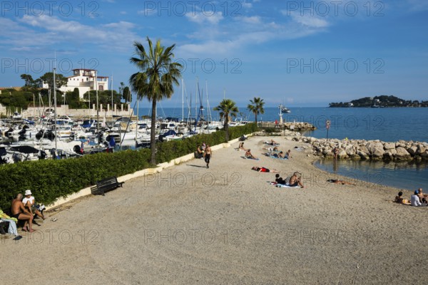 Beach, Plage des Fourmis, Beaulieu, Saint-Jean-Cap-Ferrat, Cap Ferrat, Alpes Maritimes, Provence Alpes Cote d'Azur, French Riviera, South of France, France