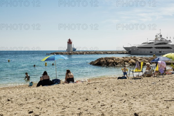 Beach, Plage Cros Dei Pin, Saint-Jean-Cap-Ferrat, Cap Ferrat, Alpes Maritimes, Provence Alpes Cote d'Azur, French Riviera, South of France, France