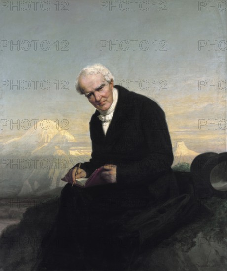Friedrich Wilhelm Heinrich Alexander von Humboldt (b. 14 September 1769 in Berlin, d. 6 May 1859 in Berlin), German explorer with a field of activity extending far beyond Europe, here in old age, Historical, digitally restored reproduction from a 19th century original, Record date not stated