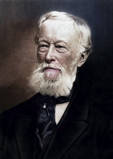 Alfred Krupp, Alfried Felix Alwyn Krupp (born 26 April 1812 in Essen, died 14 July 1887 in Essen) was a German industrialist and inventor, Historic, digitally restored reproduction from a 19th century original, Record date not stated