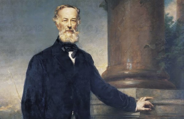Alfred Krupp, Alfried Felix Alwyn Krupp (born 26 April 1812 in Essen, died 14 July 1887 in Essen) was a German industrialist and inventor, Historic, digitally restored reproduction from a 19th century original, Record date not stated