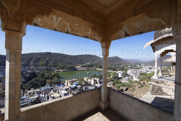 City view Bundi from Garh Palace or Rajput Palace, Bundi, Rajasthan, India