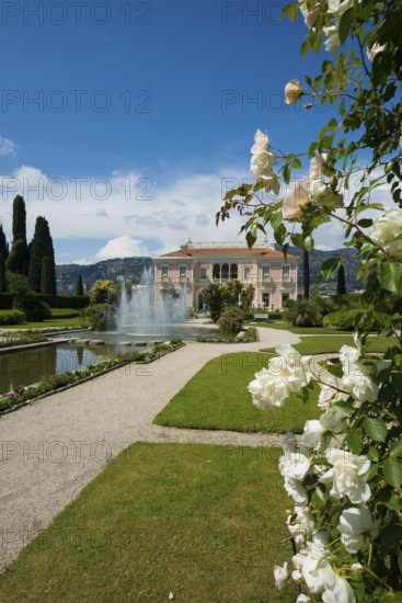 Renaissance-style villa and park, Villa Ephrussi de Rothschild, Saint-Jean-Cap-Ferrat, Cap Ferrat, Alpes Maritimes, Provence Alpes Cote d'Azur, French Riviera, South of France, France
