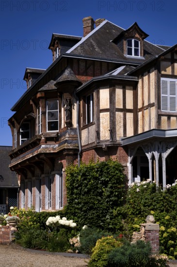 Maison Maurice Leblanc, museum in the garden and home of the writer known for Arsène Lupin, Étretat, Normandy, Seine-Maritime, France
