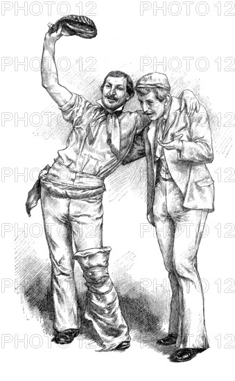 Types of small crooks, dodgy person, Pülcher, from Vienna around 1880, Moonlight Brothers, Historical, digitally restored reproduction from a 19th century original, Record date not stated