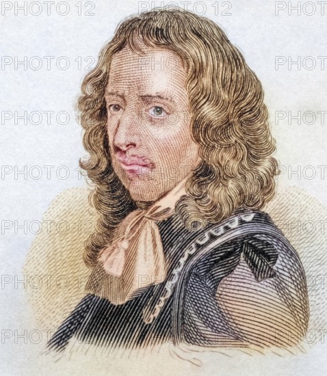 Algernon Sidney (born 14 January/15 January 1623 in Baynard's Castle, London, died 7 December 1683 in London) was an English politician, a political philosopher and an opponent of Charles II of England, Historical, coloured, digitally restored reproduction from a 19th century original, Record date not stated