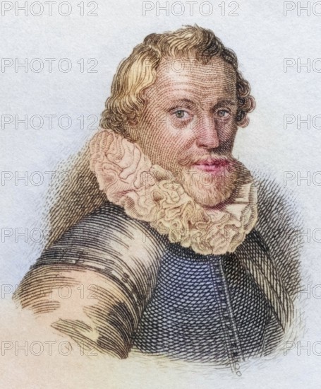 Philipp Clüver, Philippus Cluverius, Klüwer (born 1580 in Danzig, died 31 December 1622 in Leiden, Netherlands) was a German geographer and historian, from the book Crabbes Historical Dictionary, 1825, Historical, coloured, digitally restored reproduction from a 19th century original, Record date not stated