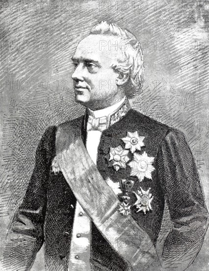 Hubert Joseph Walthere Frere-Orban (born 24 April 1812 in Liège, died 2 January 1896 in Brussels) was a Belgian statesman, Historical, digitally restored reproduction from a 19th century original, Record date not stated