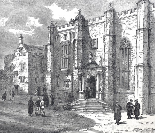 University of Durham in 1880, Durham University, University in the city of the same name in the north-east of England, Historical, digitally restored reproduction from a 19th century original, Record date not stated