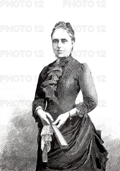 Victoria Adelaide Mary Louisa, Princess of Great Britain and Ireland, from 1888 Empress Frederick (born 21 November 1840 in Buckingham Palace, London, died 5 August 1901 in Schloss Friedrichshof, Kronberg im Taunus), was the first child of Albert of Saxe-Coburg and Gotha and Queen Victoria of Great Britain, a British Princess Royal of the House of Saxe-Coburg and Gotha, Historical, digitally restored reproduction from a 19th century original, Record date not stated