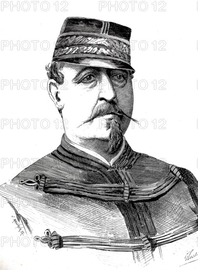 Félix Gustave Saussier (born 16 January 1828 in Troyes, died 19 December) was a French general and member of parliament, Historical, digitally restored reproduction from a 19th century original, Record date not stated