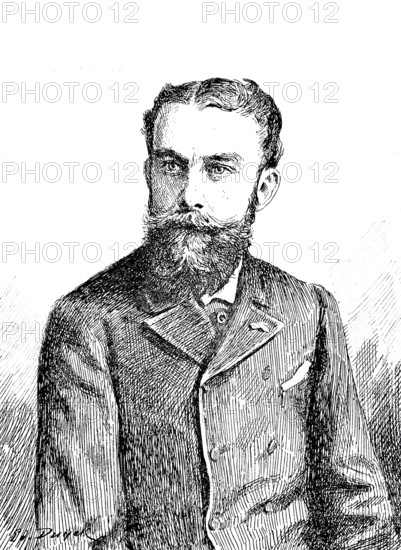 M. Mourlon, Member of the Board of Directors, Member of the Executive Committee of the Grand Concours International 1888, Historic, digitally restored reproduction from a 19th century original, Record date not stated