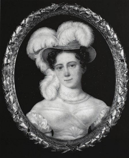 Luise, Princess of Saxe-Gotha-Altenburg, Princess Luise Pauline Charlotte Friederike Auguste of Saxe-Gotha-Altenburg, born 21 December 1800, died 30 August 1831, by marriage a Duchess of Saxe-Coburg-Saalfeld, Historical, digitally restored reproduction from a 19th century original, Record date not stated