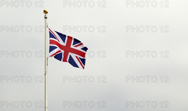 Union Jack, British national flag, British Normandy Memorial, war memorial, Ver-sur-Mer, D-Day, Operation Overlord, Normandy, Calvados, France
