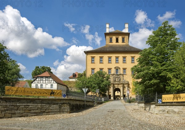 Gatehouse, Museum Zeitzer Schloss Moritzburg, early baroque style, Zeitz, Saxony-Anhalt, Germany