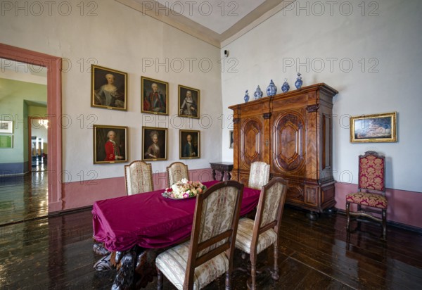 A living room of the duke, Museum Zeitzer Schloss Moritzburg, early baroque style, interior, Zeitz, Saxony-Anhalt, Germany
