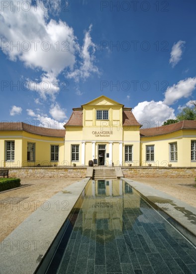 Orangery, castle park, Museum Zeitzer Schloss Moritzburg, early baroque style, Zeitz, Saxony-Anhalt, Germany