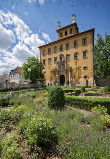 Dalmatian Garden and Gatehouse, Castle Park, Museum Zeitzer Schloss Moritzburg, early baroque style, Zeitz, Saxony-Anhalt, Germany