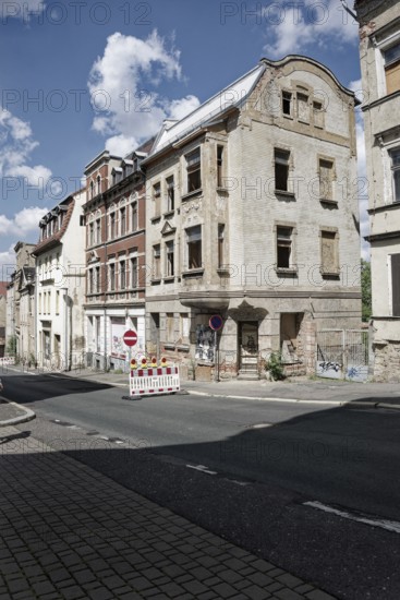 Ruin of a residential building, Old Town, Zeitz, Saxony-Anhalt, Germany