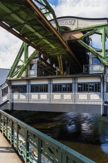 The Werther Bridge stop on the suspension railway in Wuppertal, Germany