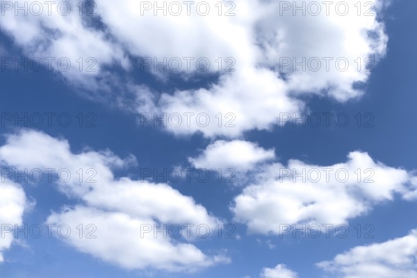 White altocumulus clouds in front of blue sky, international