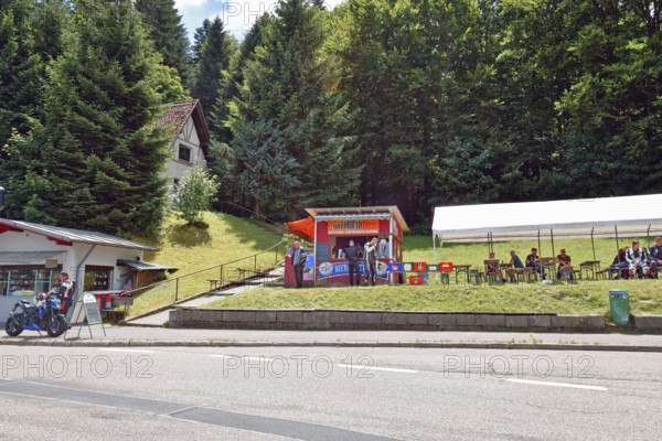 Forbach, Germany - 12th July 2025: Motorcycle meetup in Forbach, Odenwald forest. Bikers gathering at a popular rural stop