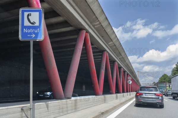 Gallery on the Ravensburg bypass on the A 89 motorway, Baden-Württemberg, Germany