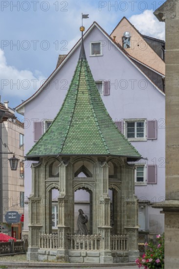 Mount of Olives at the Minster around 1500, restored in 2015, St Nicholas, Überlingen, Baden-Württemberg, Germany