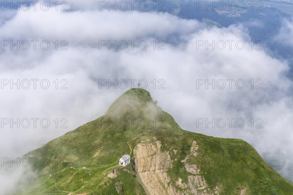 Chapel on Mount Pilatus in the Swiss Alps in Pilatus, Switzerland