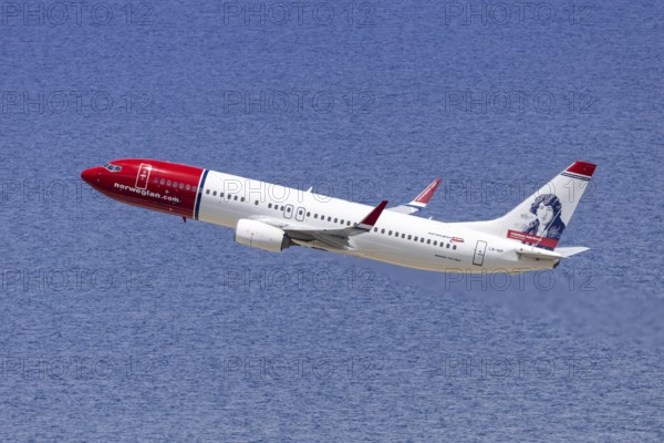 A Boeing 737-800 aircraft of Norwegian with the registration LN-NIP at Rhodes Airport, Greece