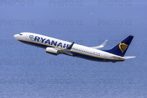A Ryanair Boeing 737-800 aircraft with the registration SP-RSE at Rhodes Airport, Greece