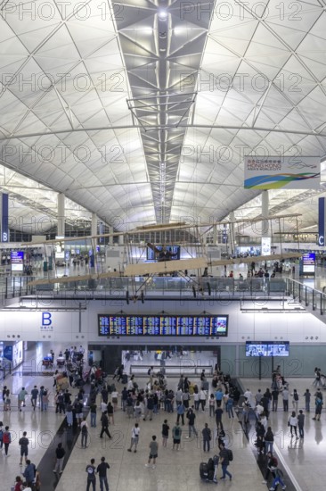 Terminal of Chek Lap Kok Airport (HKG) in Hong Kong, China