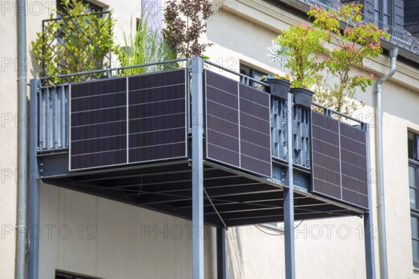 Balcony power plant on an apartment building