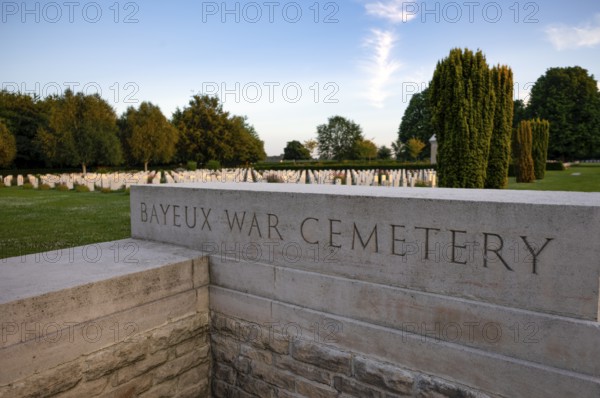 War graves, military graves, British and German military cemetery, Cimetière militaire britannique, D-Day, Operation Overlord, Bayeux, Normandy, Calvados, France