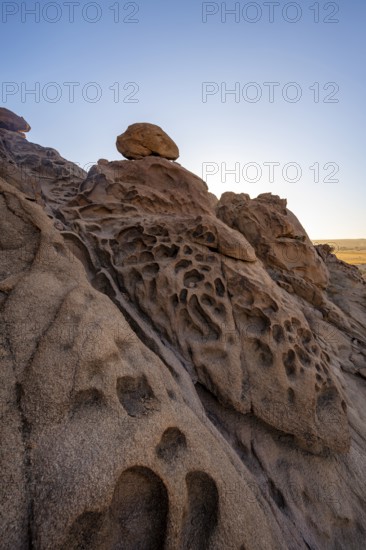 Eroded rock formations at sunrise, Erongo, Damaraland, Namibia