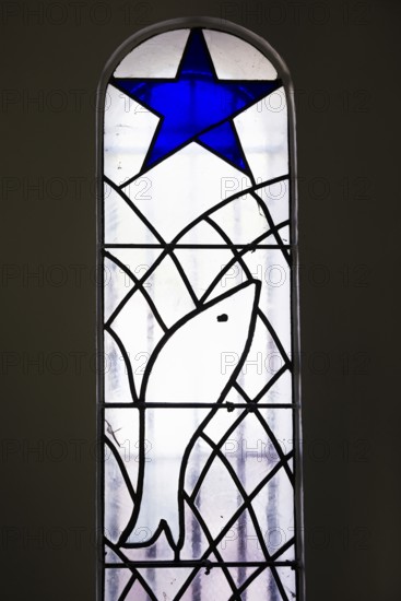 Interior view of the chapel, Chapelle du Rosaire de Vence, Chapelle Matisse, artist Henri Matisse, Vence, Provence Alpes Côte d'Azur, South of France, France