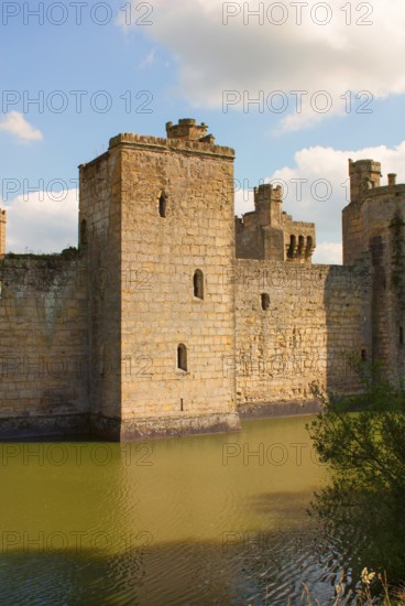 Bodiam Castle is located in East Sussex near the River Rother. It has long been one of England's most popular and best-known castles. England, UK