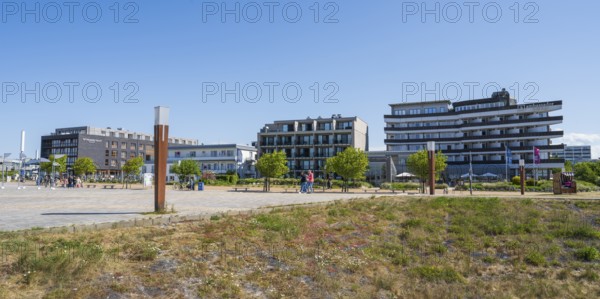 Hotels on the promenade, Sankt Peter Ording, Eiderstedt, North Frisia, North Sea, Schleswig-Holstein, Germany