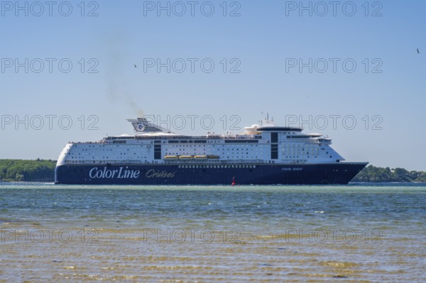 Ferry Color Line, Color Magic, Laboe, Baltic resort, Fjord, Baltic Sea, North Frisia, Schleswig-Holstein, Germany