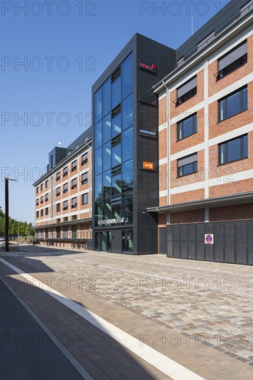 Lensing Media Port, Speicherstraße, harbour, Dortmund, Ruhr area, North Rhine-Westphalia, Germany