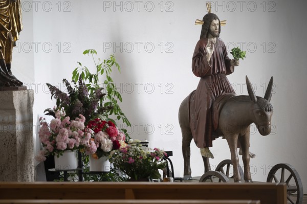 Palmesel in the pilgrimage chapel Zu unserer lieben Frau im Holderbusch and Sankt Urban, Im Öschle 65, Hirschau near Tübingen, Baden-Württemberg, Germany