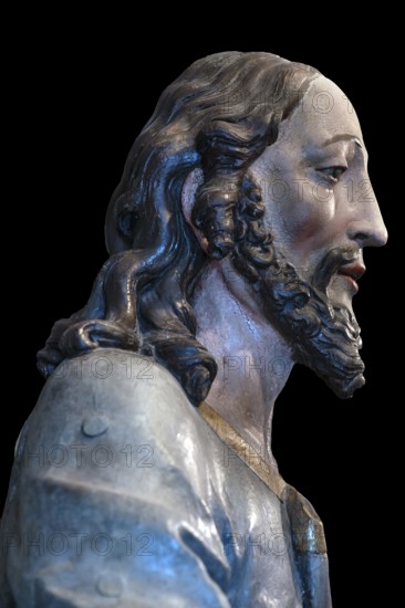 Palmesel, detail of Jesus, created in 1767, Städtisches Museum, Krummebergstr. 30, Überlingen, Baden-Württemberg, Germany